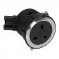 Mini In Desk Power Grommet Charger With Fused UK Socket Mini In Desk Power Grommet Charger With Fused UK Socket