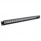 1U 24 Port Unloaded Keystone Patch Panel - Suits Cat5e Cat6 Cat6a Keystone Jacks