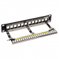 1U 10" Keystone Patch Panel with Cable Bar Unloaded for Small Office / Home Office SOHO Cabinets