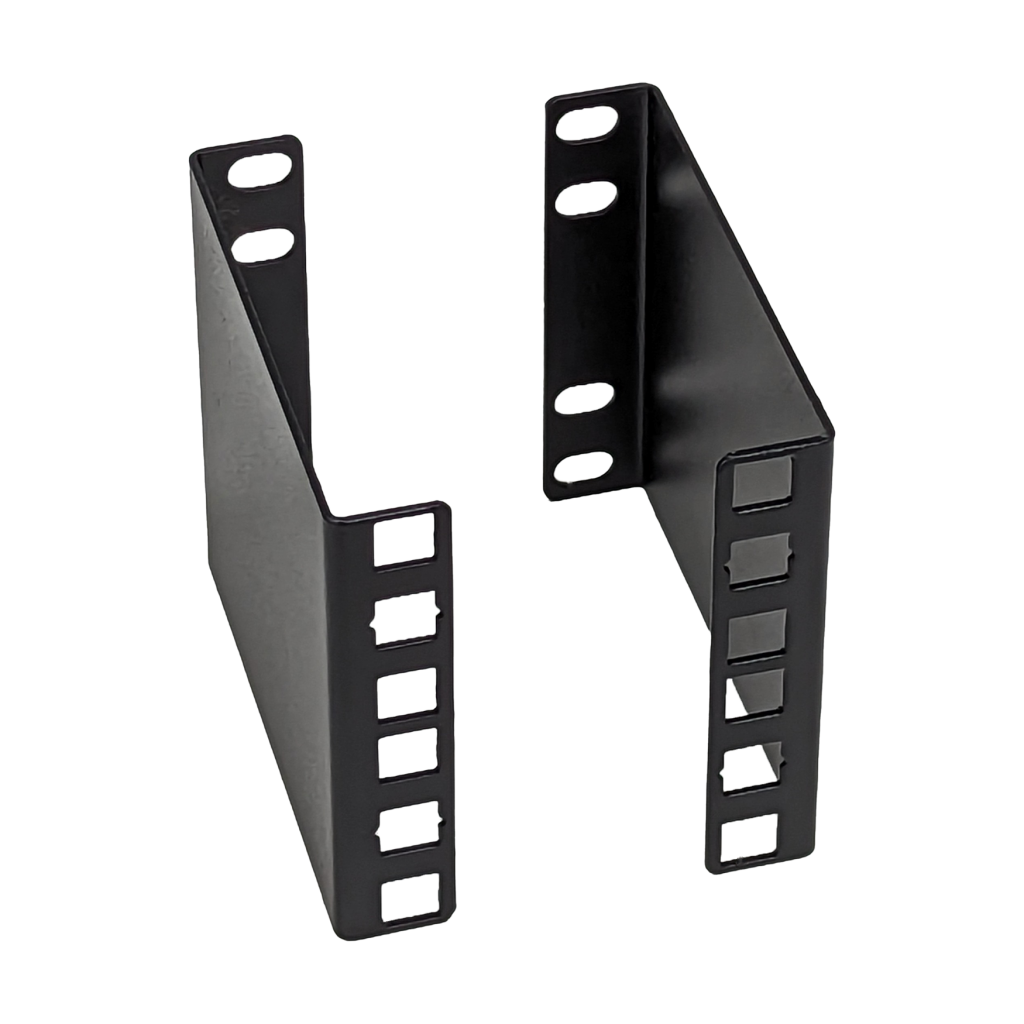 Server Rack Ladder Brackets IT Mounting Brackets RRB-2 2U Rack Recessing Brackets - Pair Of Black ...