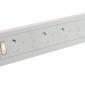 Desktop USB Charging Station With UK Sockets - In White