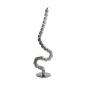 1300mm Adjustable Floor to Desk Cable Slinky | 4 Compartment - Silver