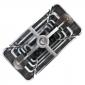 1300mm Adjustable Floor to Desk Cable Slinky | 4 Compartment - Silver