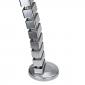 1300mm Adjustable Floor to Desk Cable Slinky | 4 Compartment - Silver