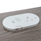 Wireless QI Charger with 65W USB C&A Charging & UK Socket - Fits 80mm Desk Cut Outs