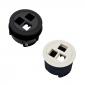 Mini In Desk Data Media Keystone Grommet | 3x Keystone Media Slots Black