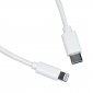 USB 3.1 C Male - Apple MFI Lightning Cable White 2m