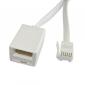 UK Male - Female 6 Core Telephone Extension Cable