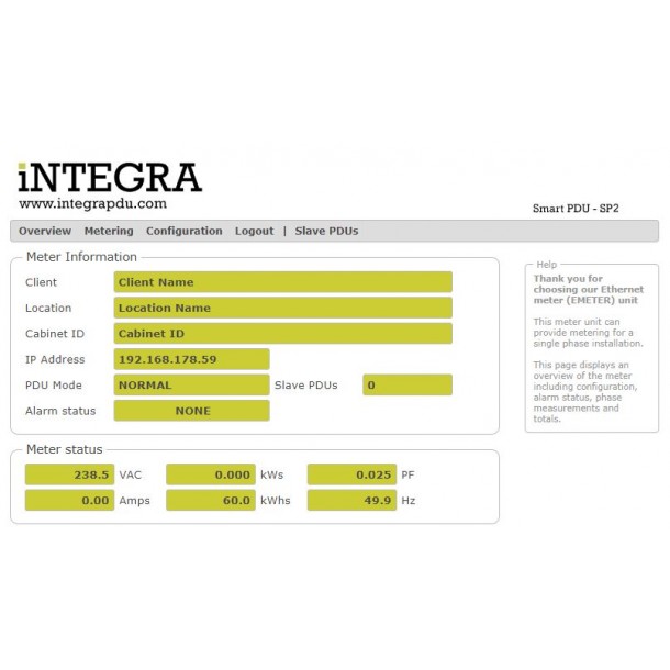 In-line Remote Monitored Power Meter For PDUs