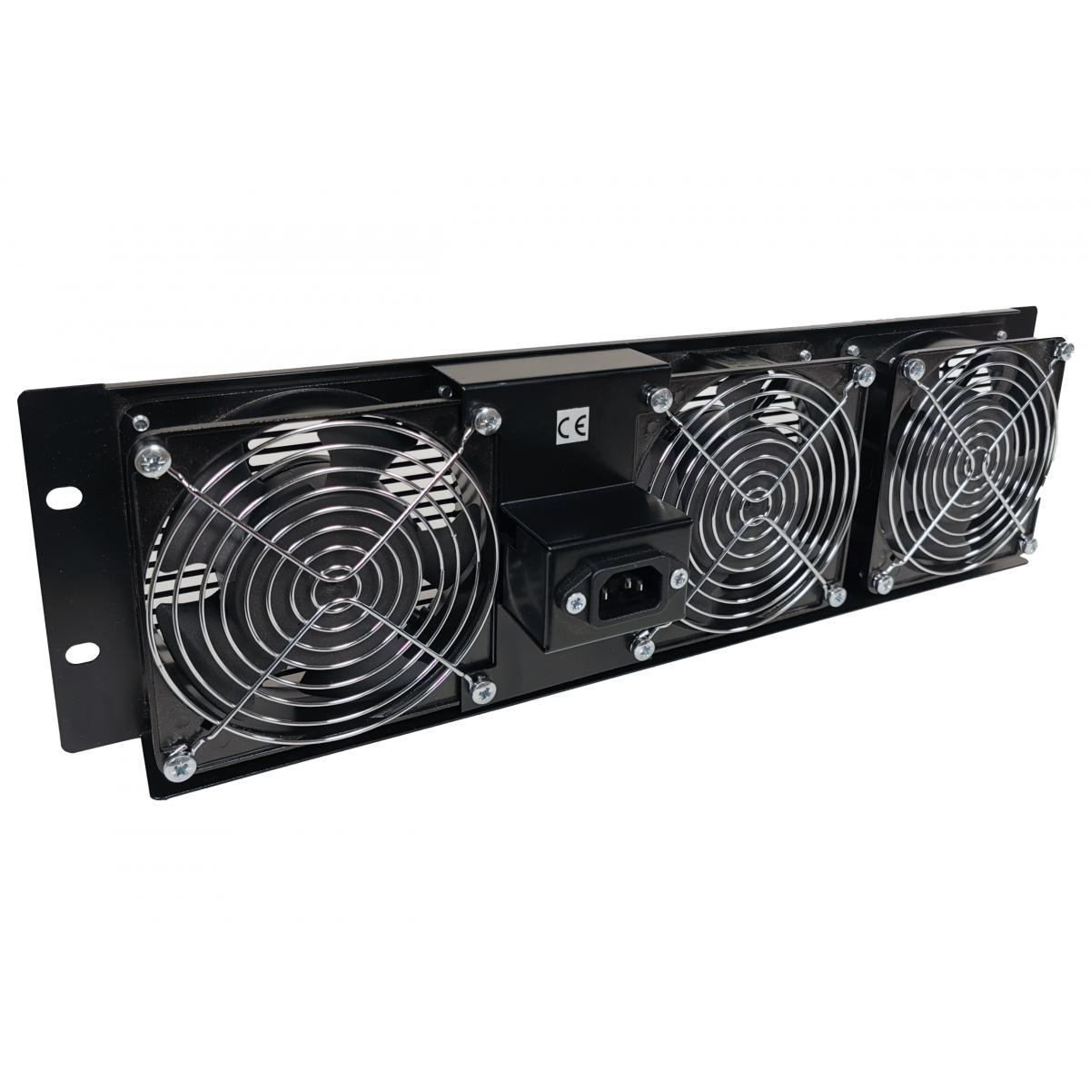 19" Inch 3U 3Way Rack Mounted Fan Panel