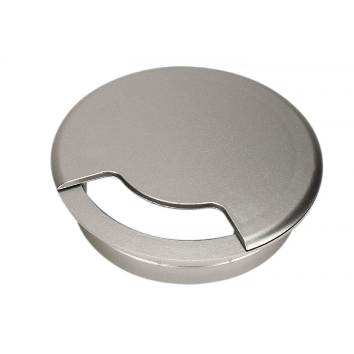 80mm Desk Grommet in Silver DCDI