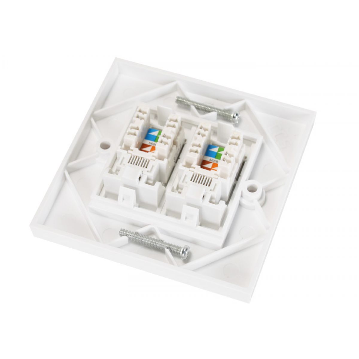 Wall Socket Cat5e RJ45 Loaded Faceplate DCDI