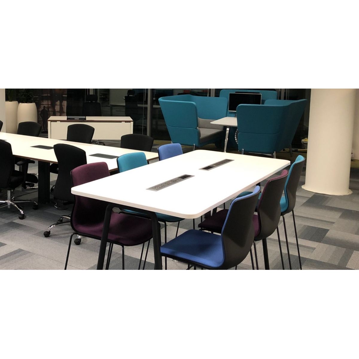 InDesk Flush Mounted Power Socket with USB Data Comms Direct DCDI