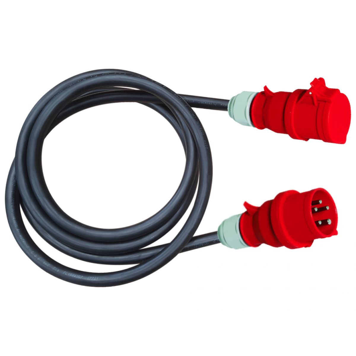 415V 63A Three Phase 5 Pin IEC 60309 Extension Power Cables DCDI