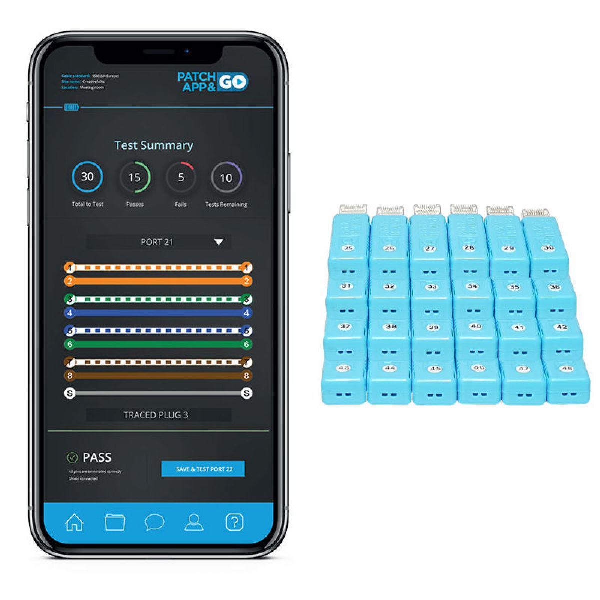 Smarthphone Network Cable Testing APP & Test/Trace Remotes DCDI