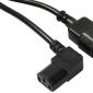 Moulded IEC Power Cable With 90 Degree Angled C13 Connector