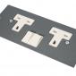Twin Socket Accessory Plate to fit 2 or 3 compartment floor box