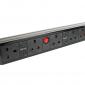 Under Desk Power Outlet 4x UK Sockets | Mains Swtich W/N/N/E