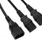 IEC C14 Plug to 2x IEC C13 Splitter Cable