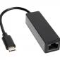 USB 3.1 C Male - Ethernet RJ45 Female 0.2m Tail Adaptor