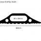 Black Rubber Cable Protector - 30x10mm Hole (