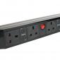 Under Desk Power Outlet 4x UK Sockets | Mains Swtich W/N/N/E