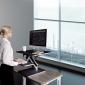 Gas Powered Height Adjustable Sit & Stand Desk Workstation