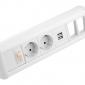 Desktop Power Pack with European Schuko Sockets, Dual USB Charger and LJ6C Cut Outs