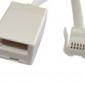 UK Male - Female 6 Core Telephone Extension Cable