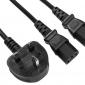 UK Mains to IEC C13 Splitter Cable UK Mains to IEC C13 Splitter Cable