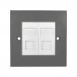 Single and Double Gang Euro DDA Faceplates for RJ45 Data Modules
