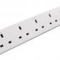 4 Way UK Smart Socket Extension Block with 2m lead