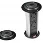 In Desk Pop-Up Power Grommet with Individually Fused UK Power Sockets In Desk Pop-Up Power Grommet with Individually Fused UK Power Sockets